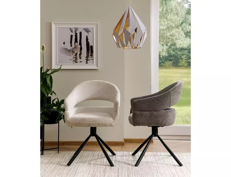 Krzesło BORGO Raven Beżowy/Czarny Mat