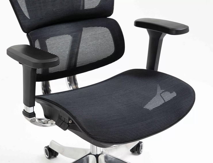 Fotel Biurowy Obrotowy WINNER Lux Czarny/Czarny