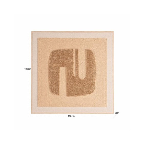 Obraz SEDA 100x100cm Beżowy