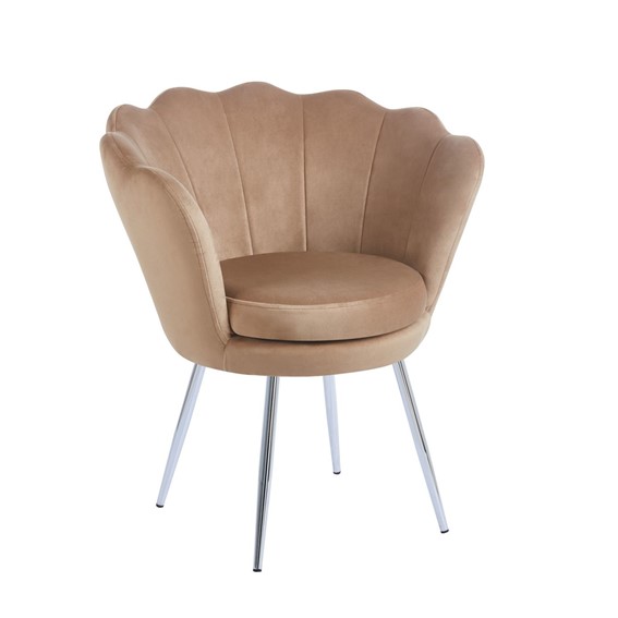 Fotel Velvet FR1-FX Cappuccino/Srebrny