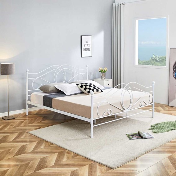 Łóżko Metalowe LM3-FX 160x200 Biały
