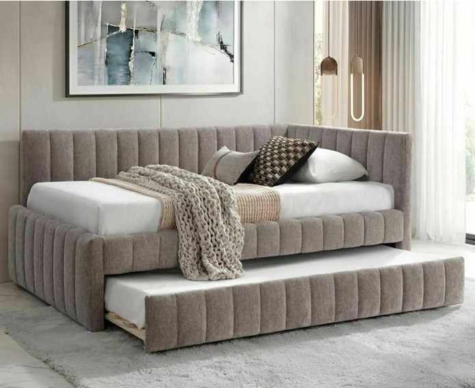 Łóżko ALFIE Raven 120x200cm Ciemny Beż