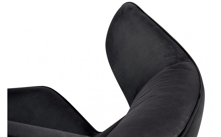 Fotel Obrotowy VITA VELVET Czarny