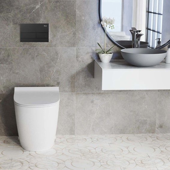 Przycisk Typu T do Stelaża Podtynkowego WC K011A-Q Czarny Mat