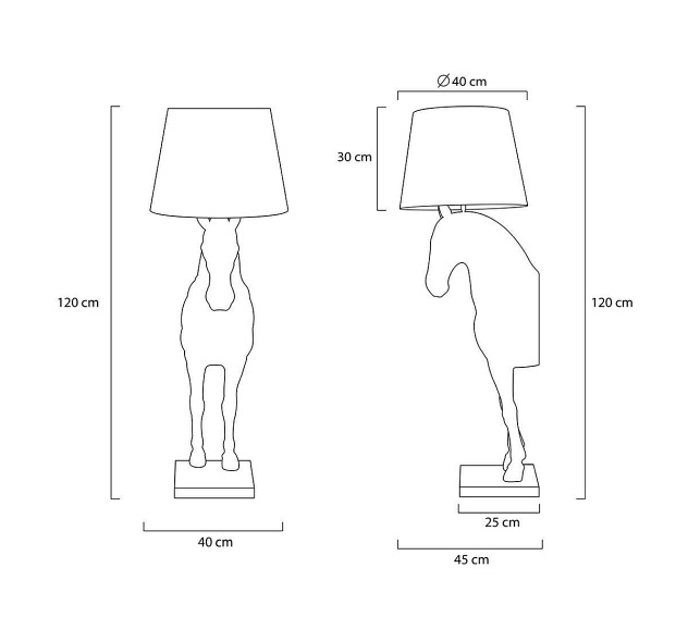 Lampa Podłogowa Koń HORSE Stand S Biały