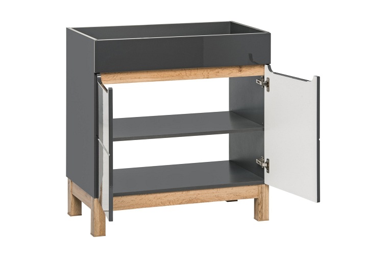 Szafka pod Umywalką 2D BALI Grafit 821 Czarny