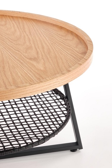 Ława Florence 80x45 Dąb Naturalny/Czarny