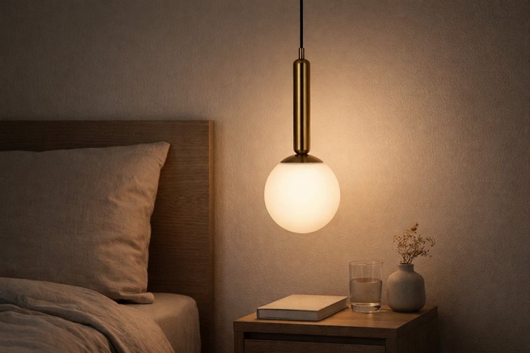 Lampa Wisząca TOKI K-5860 Czarny/Złoty/Biały