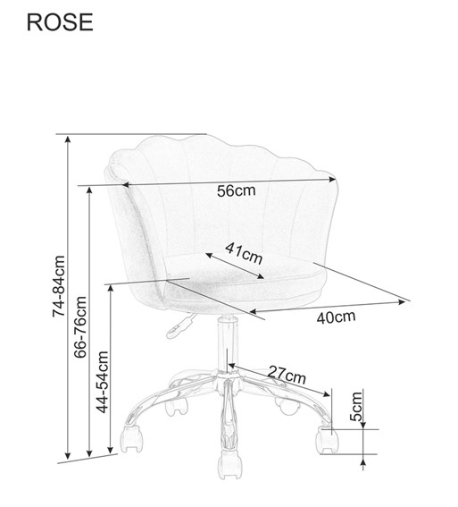 Fotel Obrotowy ROSE Velvet Róż Antyczna Bluvel 52