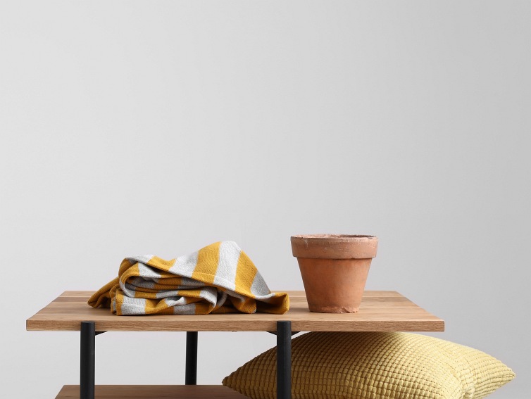 Stół  Kawowy Rave Basic 80x80 Dąb/Czarny