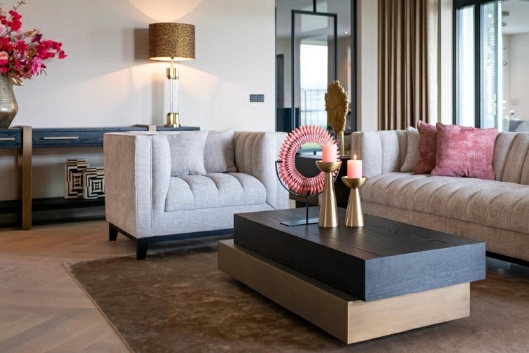 Stolik Kawowy CAMBON Czarny/Naturalny