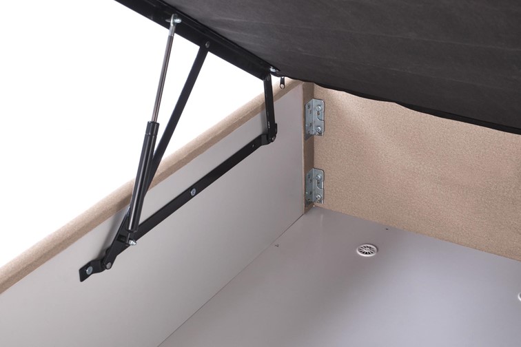 Łóżko Kontynentalne Tapicerowane ASENTO 160x200 Beżowy