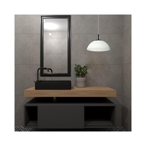 Lampa Wisząca DAVIO Chrom/Czarny