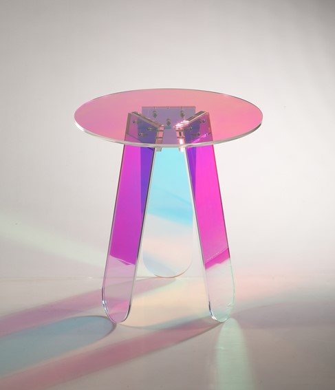 Stolik MODIG M75-40 fi40 Wielokolorowy/Transparentny