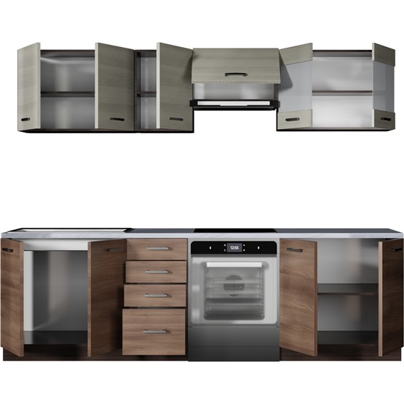 Kuchnia Zestaw AMANDA 2 260 Akacja Cynamonowa/Dąb Navara