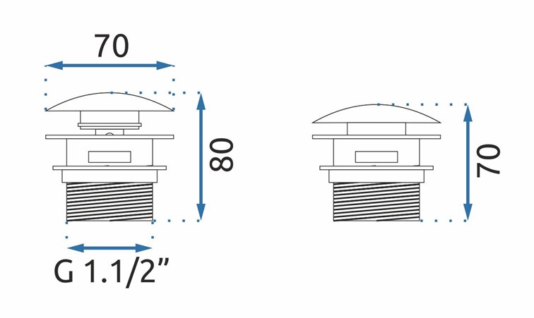 Korek Do Wanny 6cm Czarny