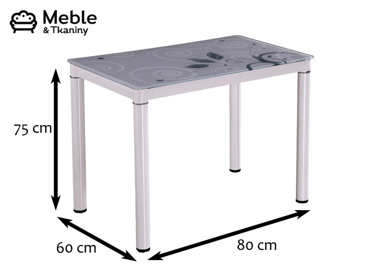 Stół DAMAR 80x60 Czarny