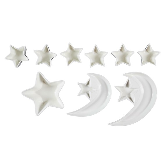 Zestaw 6 Naczyń do Serwowania STARRY NIGHT Biały