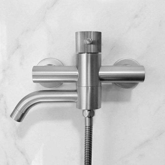 Bateria Wannowa LUNGO STRIPE Nikiel Szczotkowany