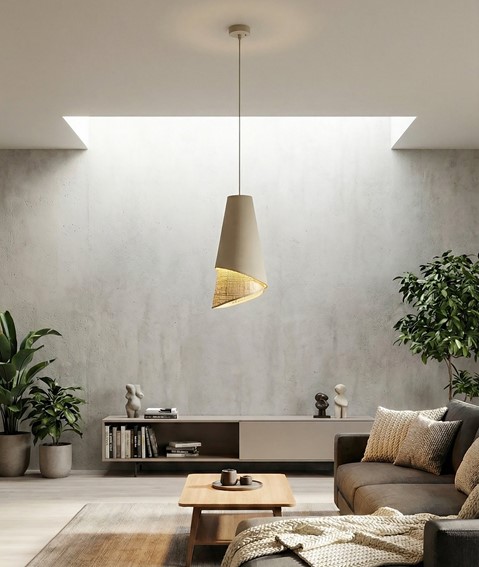 Lampa Wisząca MODA 1 Beżowy/Rattan