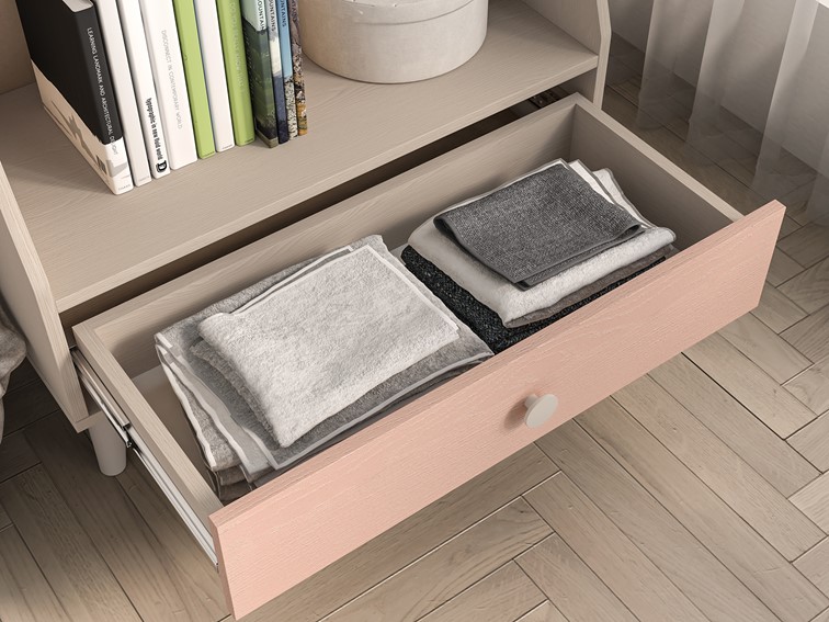 Regał MEVEL 09 Beżowy/Różowy