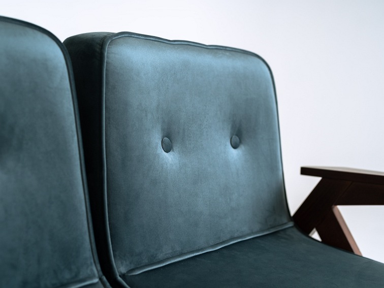 Sofa 2 os. Vinc 120x68x72 Borówka Amerykańska/Orzech