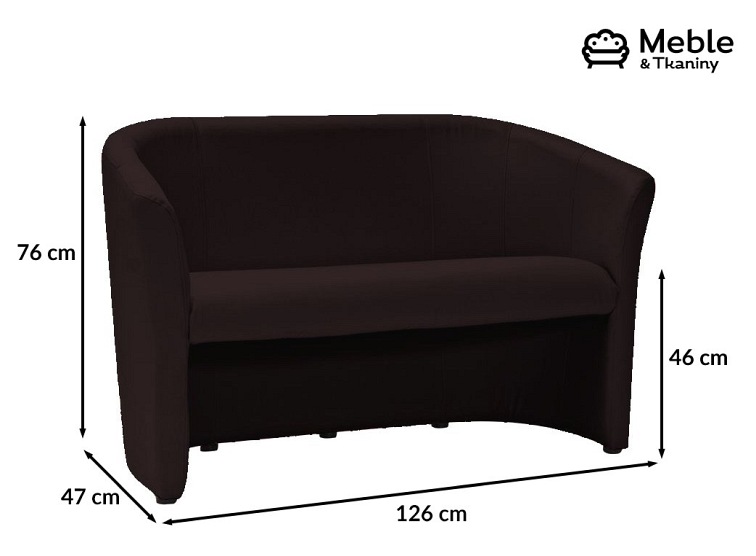 Sofa TM-2 Ciemny Brąz