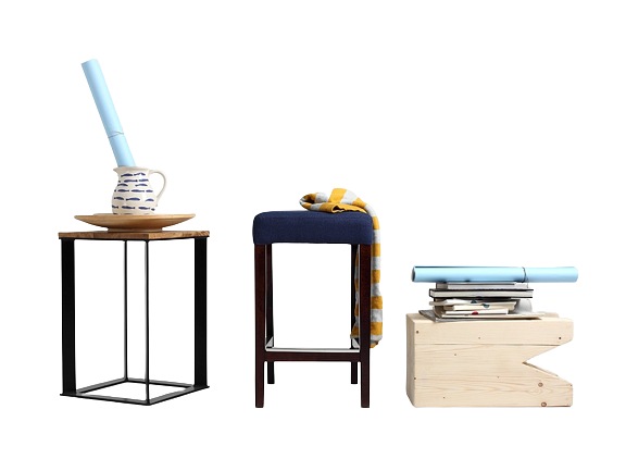 Stołek Barowy Wilton 41x45x67 Atramentowy/Orzech