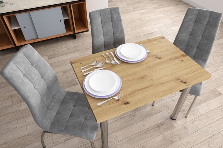 Stół ST(B)-FX 67x101 I Dąb Artisan/Chrom