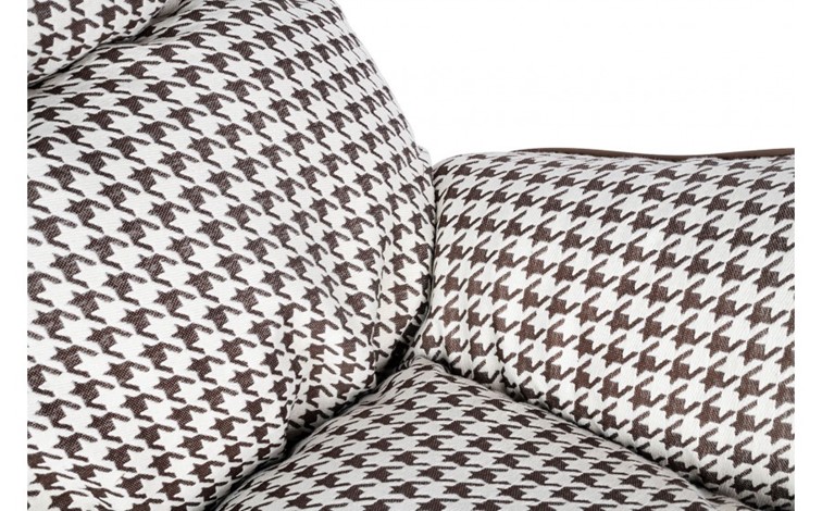 Fotel Bujany OTILIA Brązowy/Biały