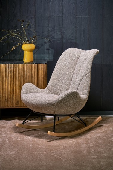 Fotel Bujany LUIS Ciemny Beżowy