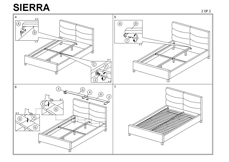 Łóżko SIERRA Velvet 160x200 Szary/Dąb Tap.150