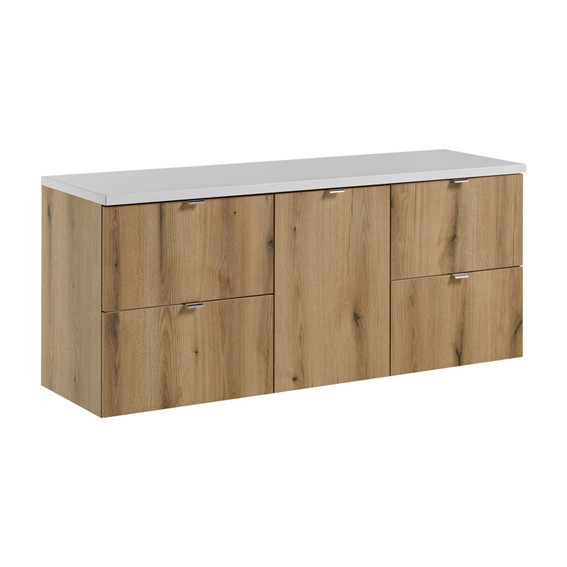 Zestaw Meblowy NOVA 140cm Biały Mat/Dąb Coast Evoke