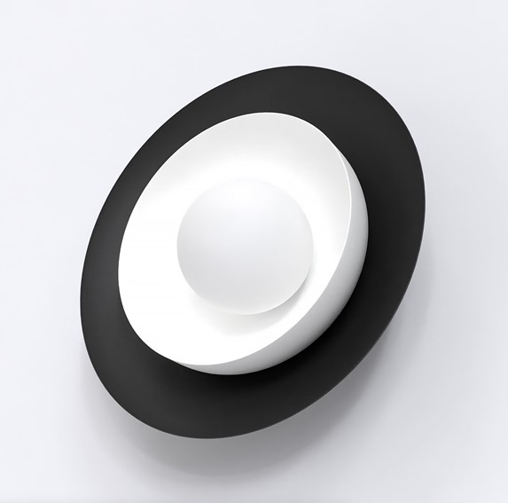 Kinkiet POPPI K1 Czarny/Biały