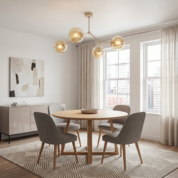 Lampa Sufitowa SPACE 4 Beżowy/Miodowy