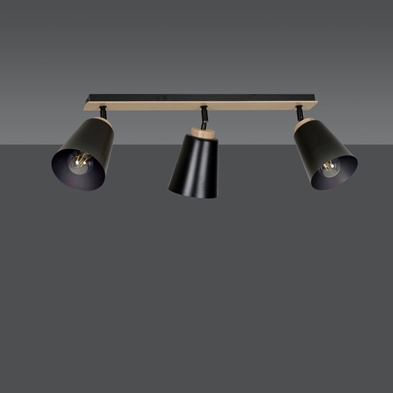 Lampa Sufitowa ATLAS 3 Czarny