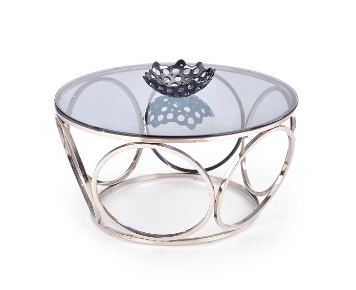 Ława VENUS fi80 Srebrny/Dymiony