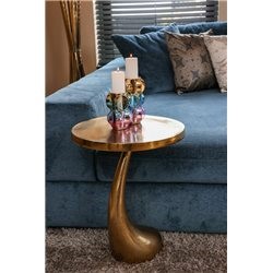 Stolik DOLPHIN Fi45cm Złoty