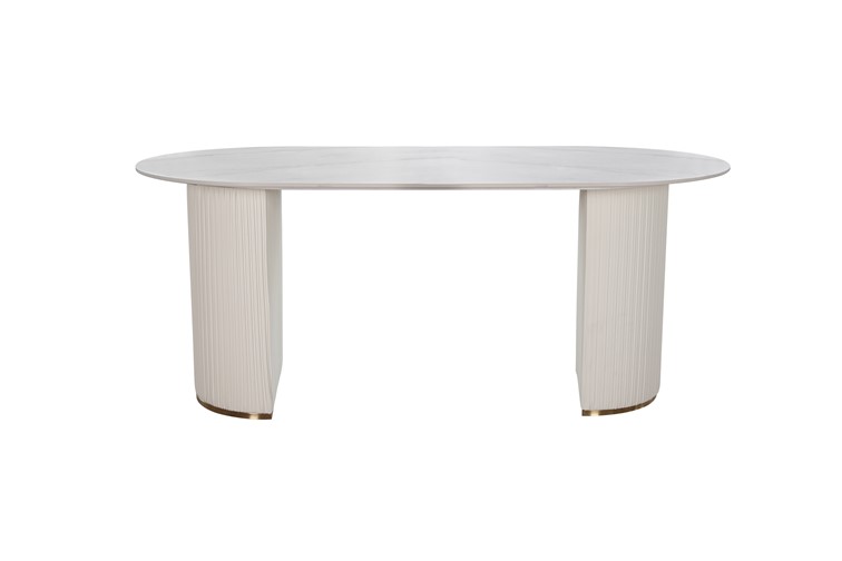 Stół MODIG M95 180x90 Biały/Złoty