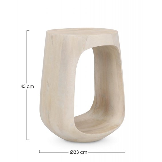 Stolik Kawowy LOPEZ Fi33cm Beżowy