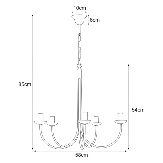 Żyrandol HARIS K-4971 Czarny
