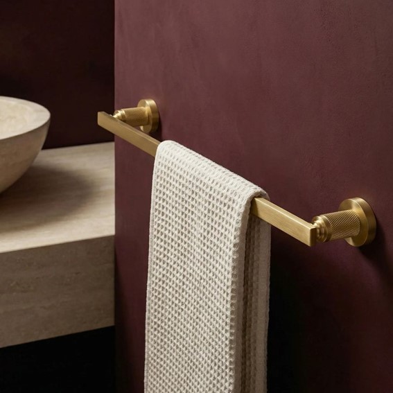 Wieszak na Ręcznik Jednoramienny 81301 RIVO Złoty Szczotkowany