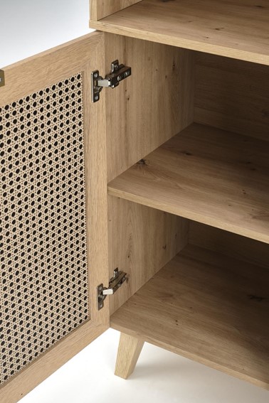 Regał BORNEO REG1 Dąb Artisan/Czarny