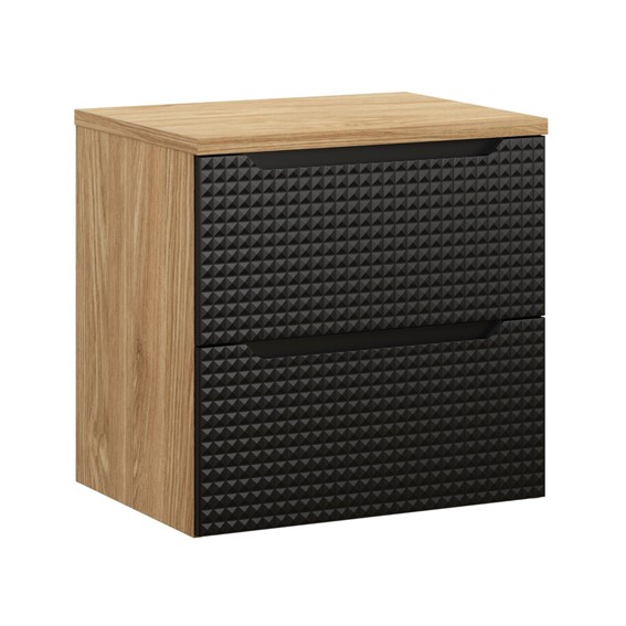 Zestaw Meblowy LUXOR 60cm Czarny Mat/Dąb Olejowany