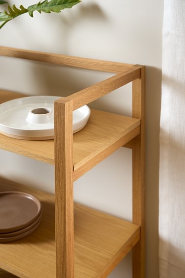 Regał LUDZA 3 Półki Dąb Naturalny