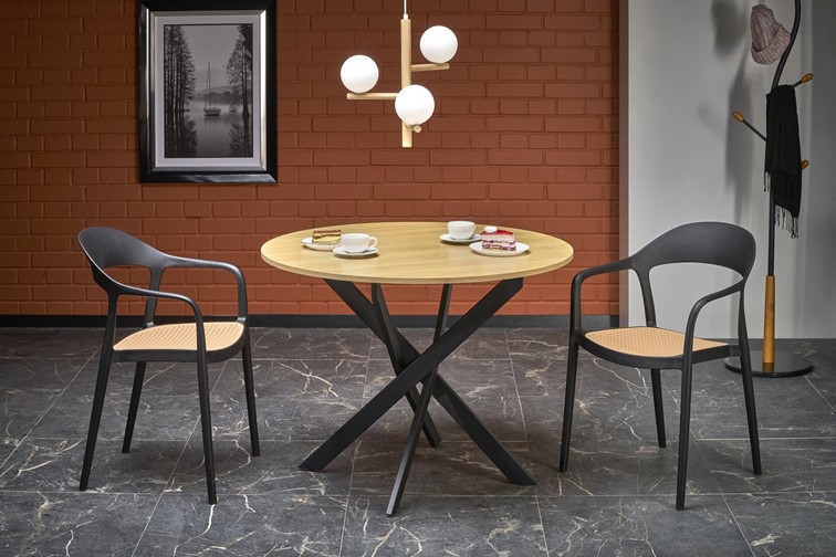 Stół EDGAR fi100 Dąb Złoty