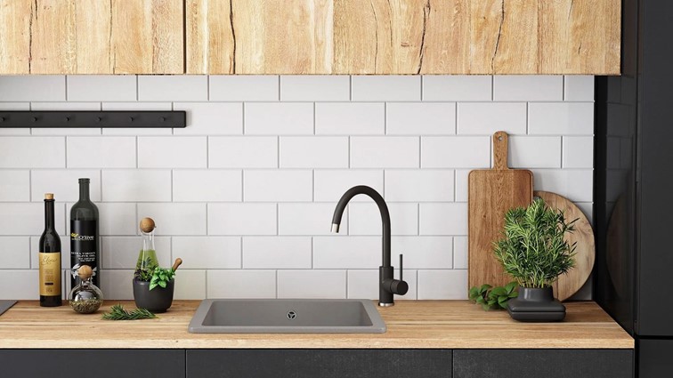 Zlewozmywak Granitowy NELS + Syfon Szary