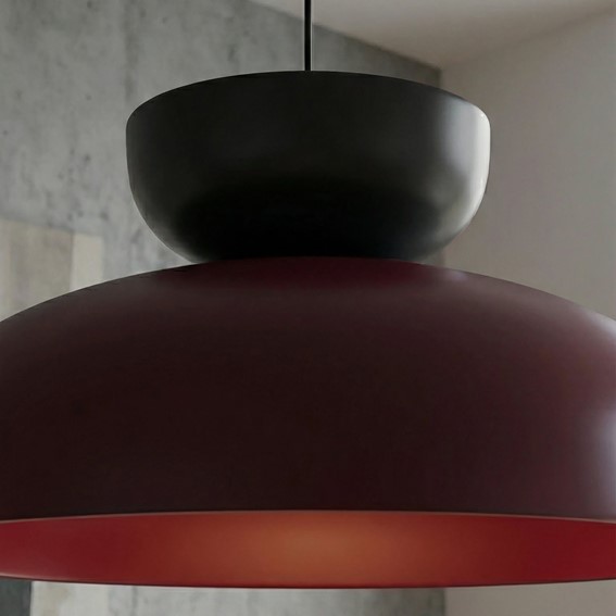 Lampa Wisząca MEGA 1 Czarny/Burgundowy