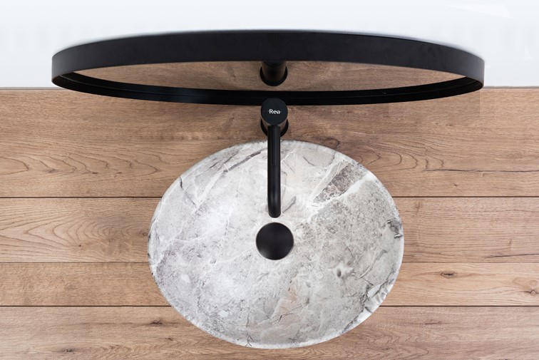 Umywalka Nablatowa SOFIA STONE MATT Szary