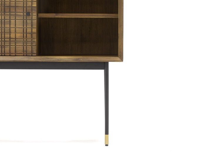 Komoda Maze L04 40x85x130 Czarny/Brązowy